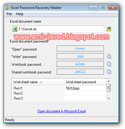excel password recovery master crack